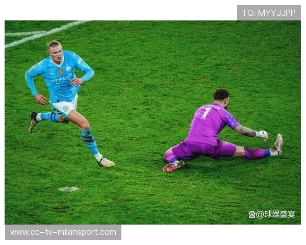 曼城哈兰德门前抢点破门带走三分